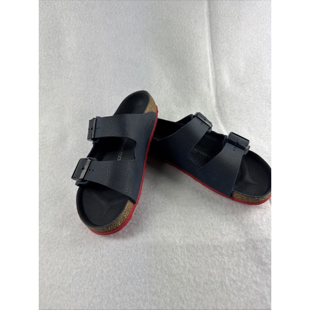 Birkenstock Youth US 3/EU 34 Arizona Desert Soil Blue Sandals Red sole